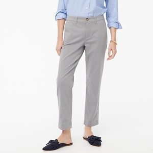 J. Crew Gray High-rise girlfriend chino pant